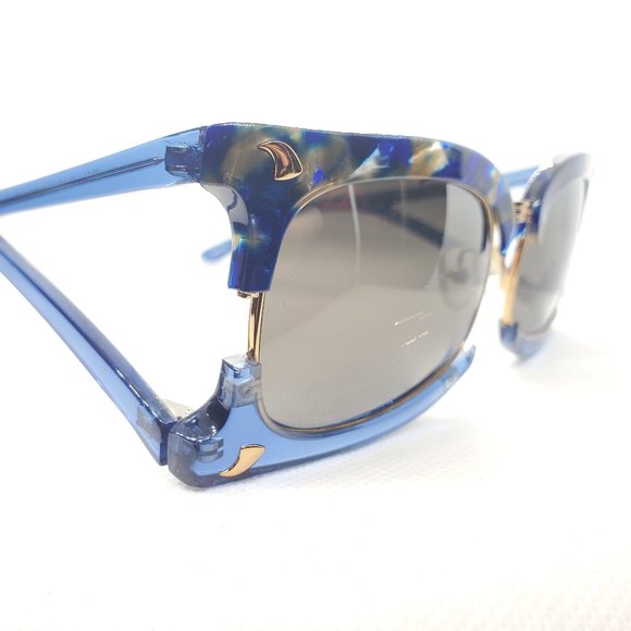 LINDA FARROW X PRABAL GURUNG Blue Sunglasses display picture 1